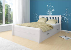 Łóżko białe sosnowe Tonja