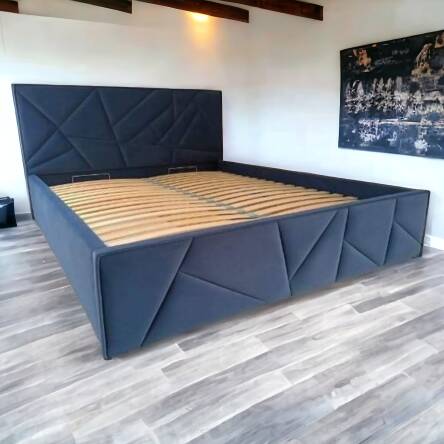 Łożko tapicerowane Moon z pojemnikiem